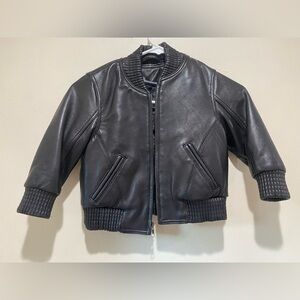 Real leather toddler jacket